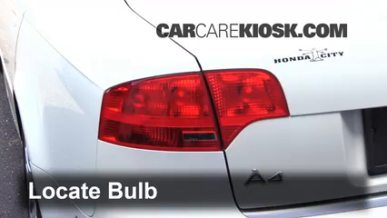 2006 Audi A4 Quattro 2.0L 4 Cyl. Turbo Lights Tail Light (replace bulb)